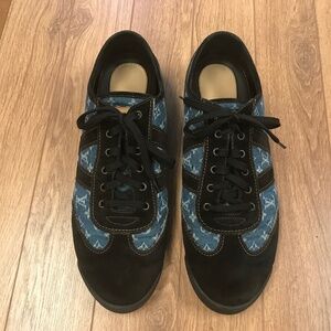 Louis Vuitton Vintage Brown Suede And Monogram Canvas Energie Low Top sneakers